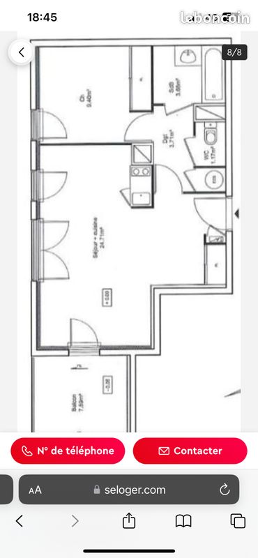 Appartement 2 pièces 42 m² · à Villefranche-sur-Saône · 42 m² · 165 000 €