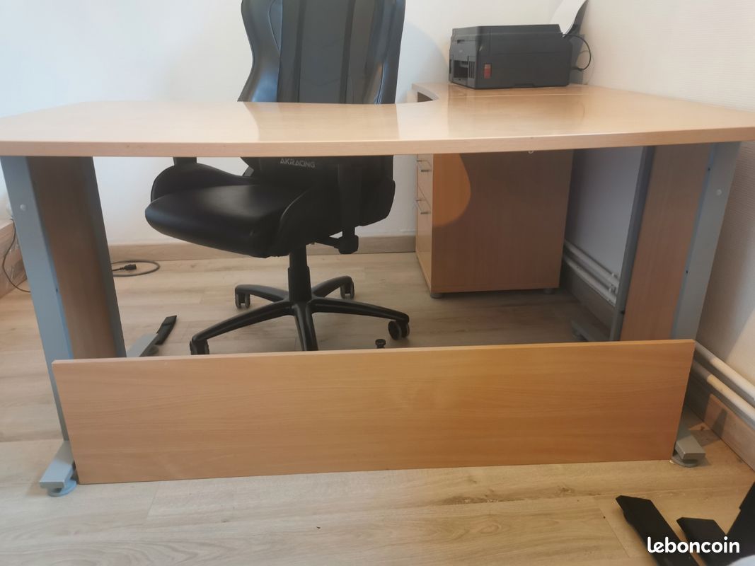 Bureau d'angle avec caisson (image 2)
