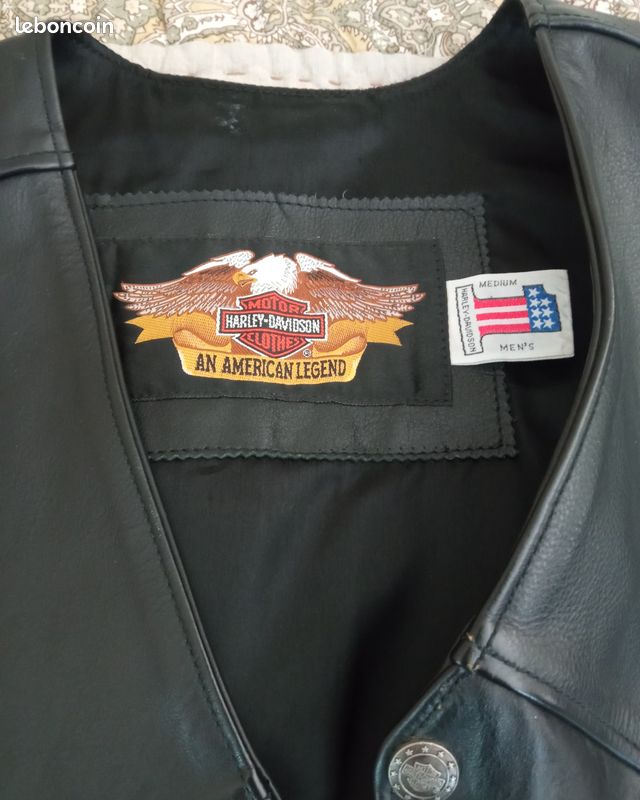 Gilet en cuir, Harley Davidson taille M (image 3)