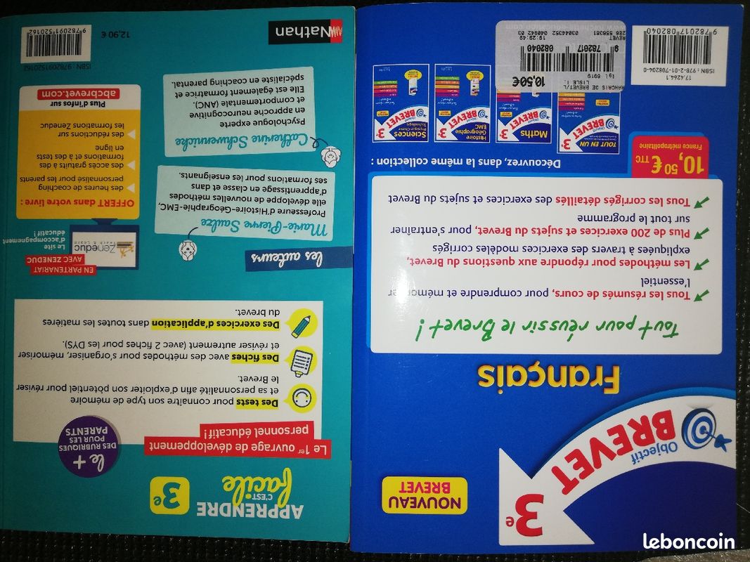 Lot de 7 livres parascolaires préparation brevet 3ème Très bon état (image 4)