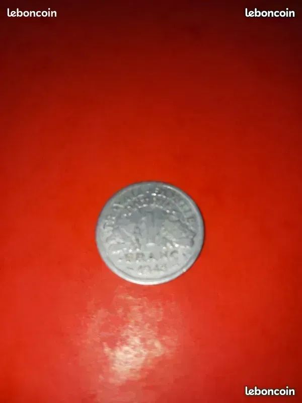 Monnaie Française 1 franc aluminium Année 1943 (image 2)