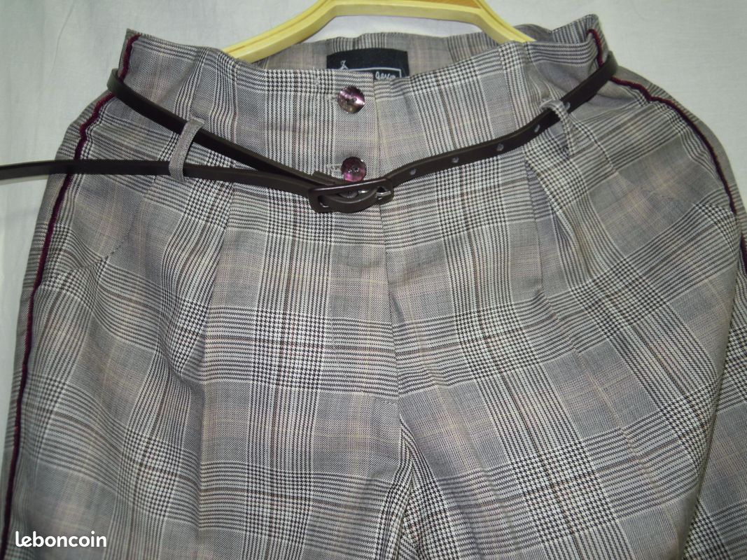 Pantalons droits Nathalie gar?on 36 (S, T1) (image 3)