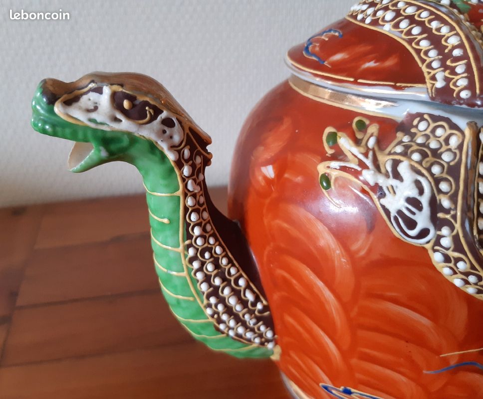 Service à thé, porcelaine du Japon, 3 pièces TBE (image 8)