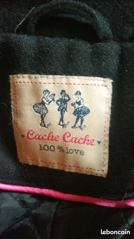 Manteau noir t 36 cache cache (image 5)
