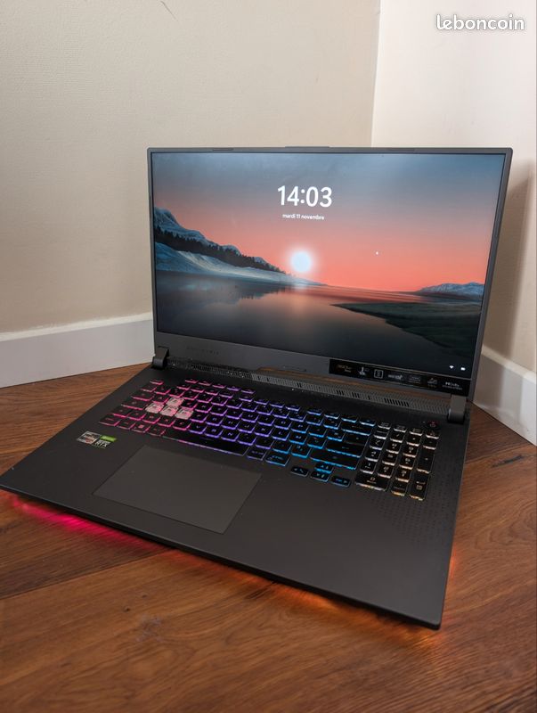PC Portable Gaming ASUS ROG Strix G713RM - Ryzen 7 6800H, RTX 3060, 16Go RAM, SSD 512+128Go, 144Hz (image 1)