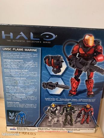 Mega Bloks UNSC Flame Marine Halo Action Figure - 6-Inch Magnetic Hellbringer With NA4 Flamethrower
