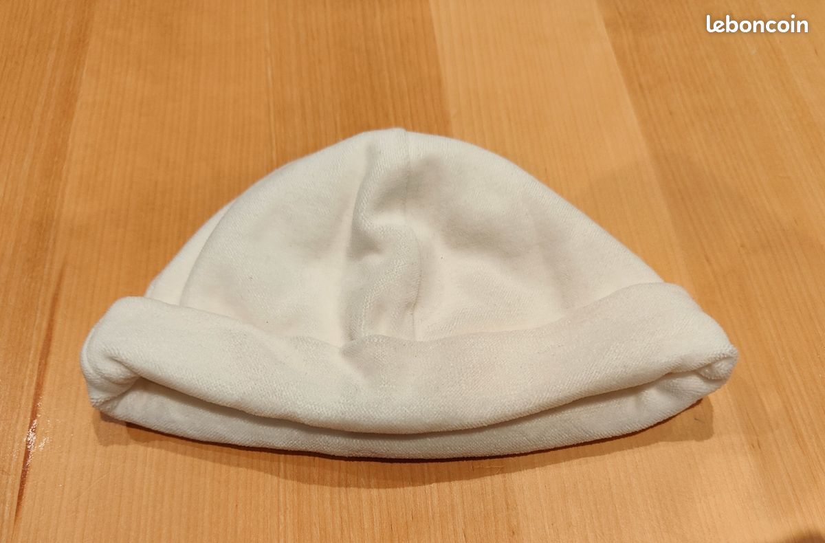 Bonnet petit bateau blanc 6 mois (image 2)