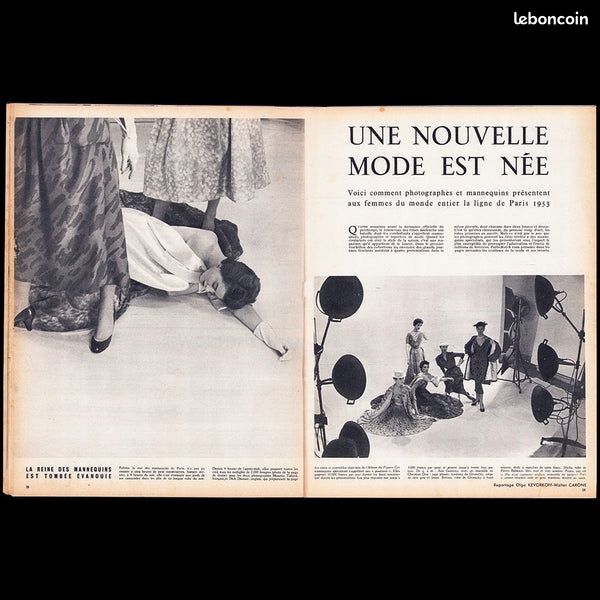 Magazine PARIS MATCH - LA NOUVELLE MODE DE PARIS - CHRISTIAN DIOR (1953) (image 5)