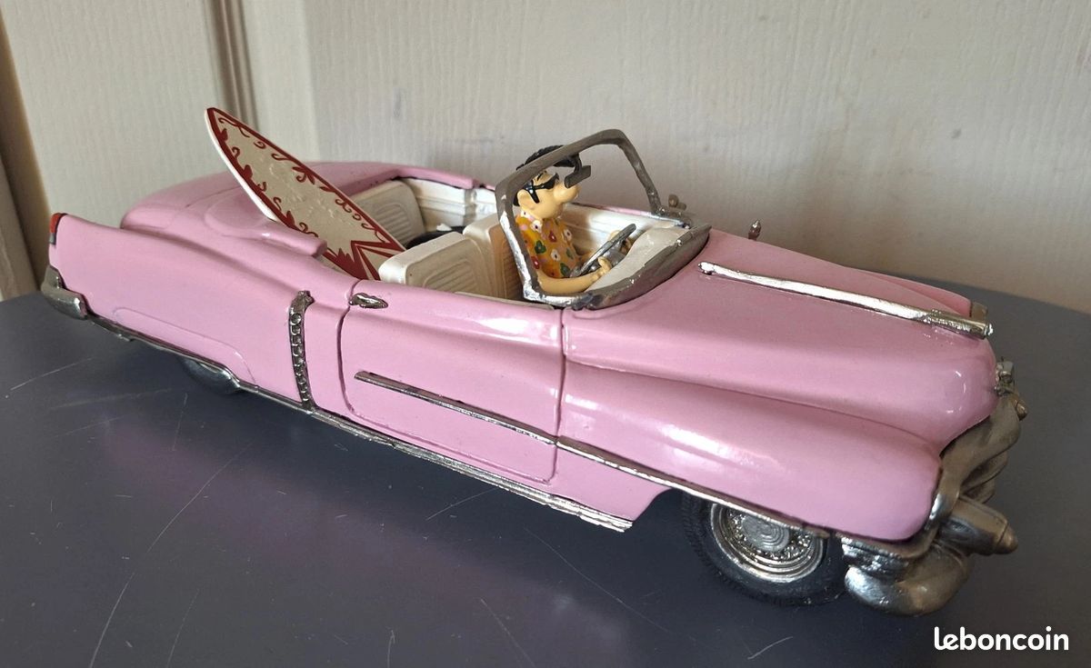 Figurine BD "La Cadillac De Lucien" - Version Bleu Ciel - Tirage Limité 30 Ex - Neuf