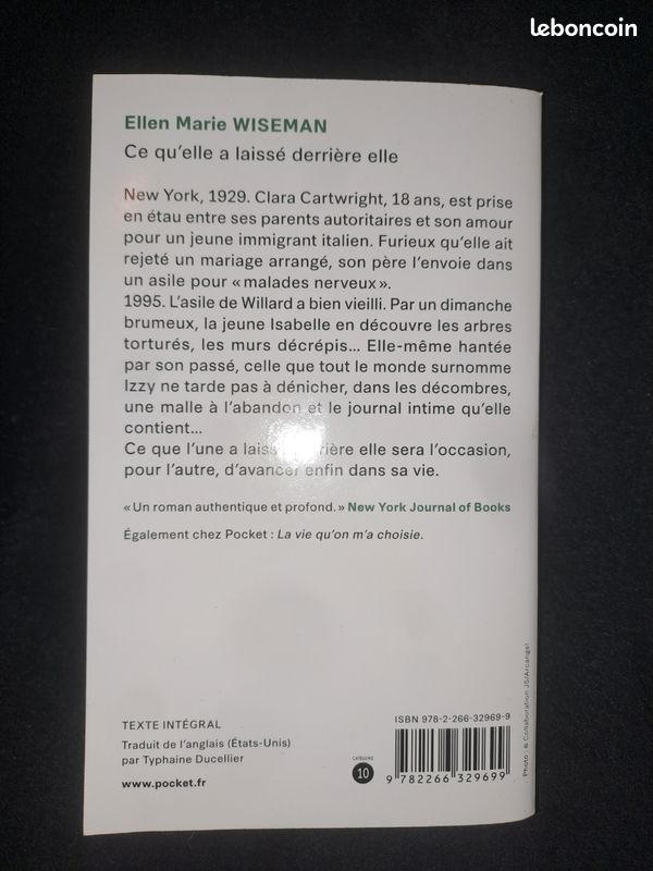 Ce qu'elle a laissé derrière elle de Ellen Marie Wiseman (image 2)