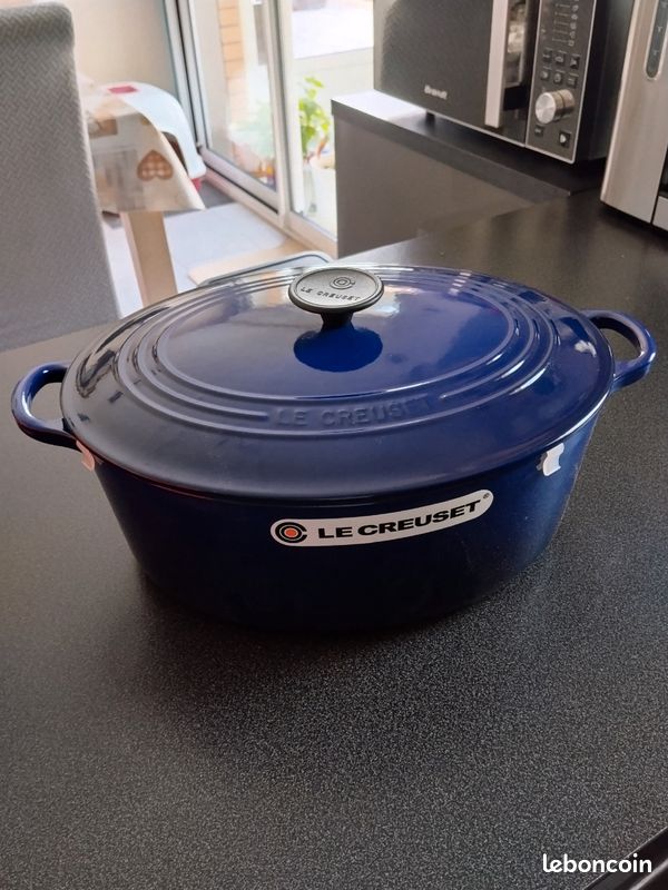 Cocotte En Fonte émaillée Cousances Le Creuset – 28 Cm – Grise – Made In France – Vintage