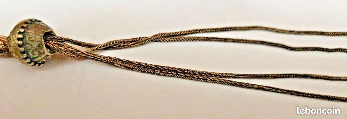 Chaine Chatelaine Ancienne Pour Montre Gousset - Plaqué Or, Style Vintage Annecy