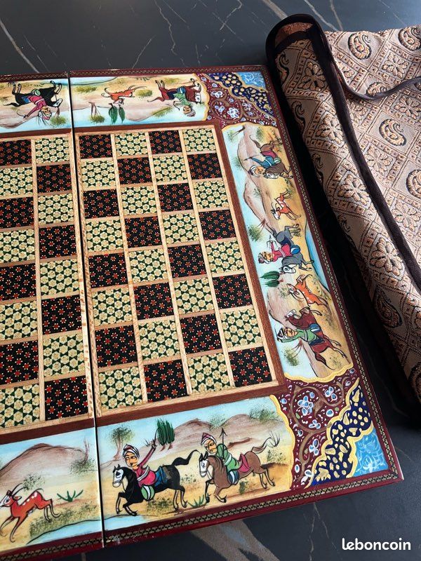 Jeu d'échecs Radicaln en marbre noir et corail fossilisé, 15