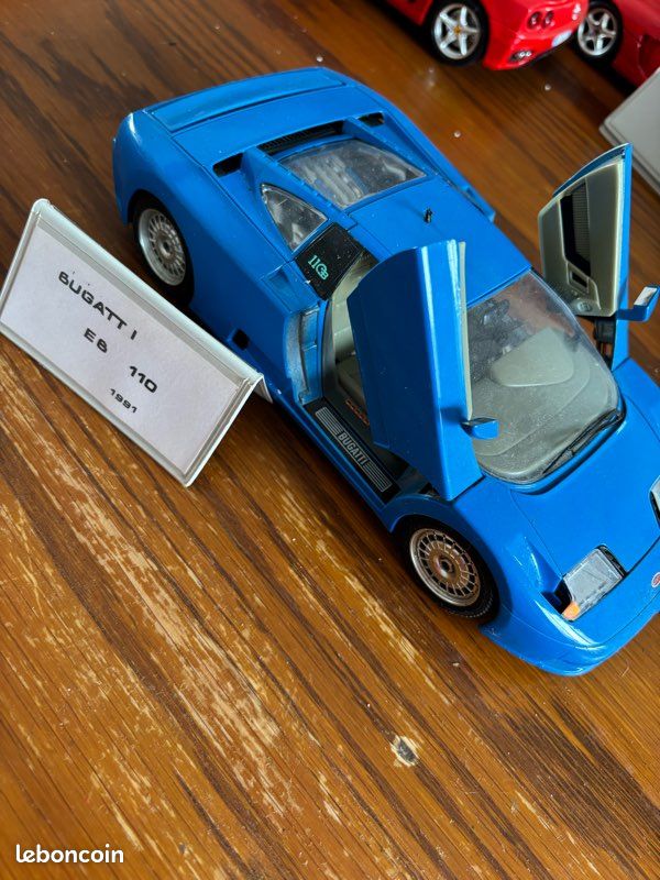 Modèle Réduit Bugatti EB 110 - Échelle 1/43 - Avec Vitrine Bleue - Deagostini - Neuf
