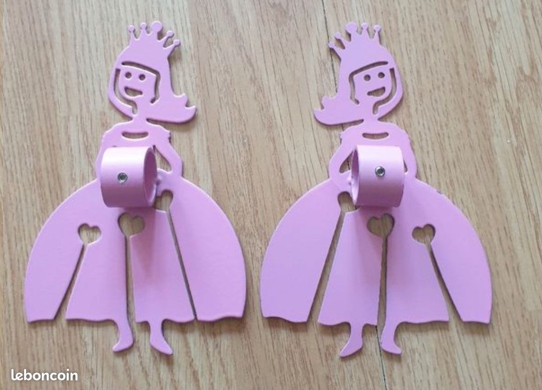Paire d'embouts de tringles à rideau Princesse (image 2)