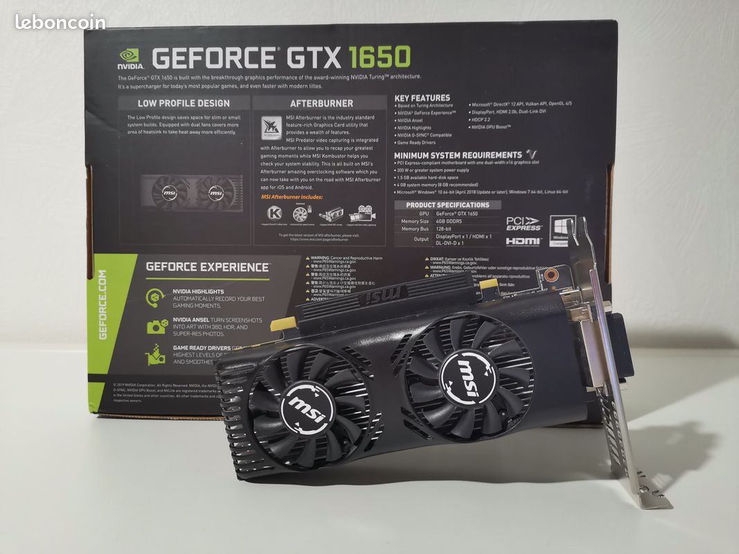 msi 面倒 GeForce GTX 1650 LOW PROFILE DESIGN