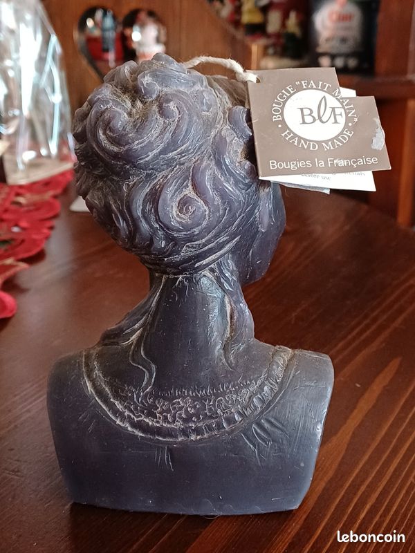 Bougie Déco Buste De Femme – Fait Main, Cire Blanche