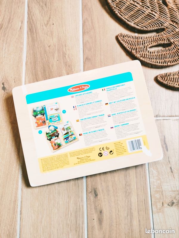🔑Planche/panneau multi activités avec divers verrous busy board en bois marque Melissa & Doug (image 7)