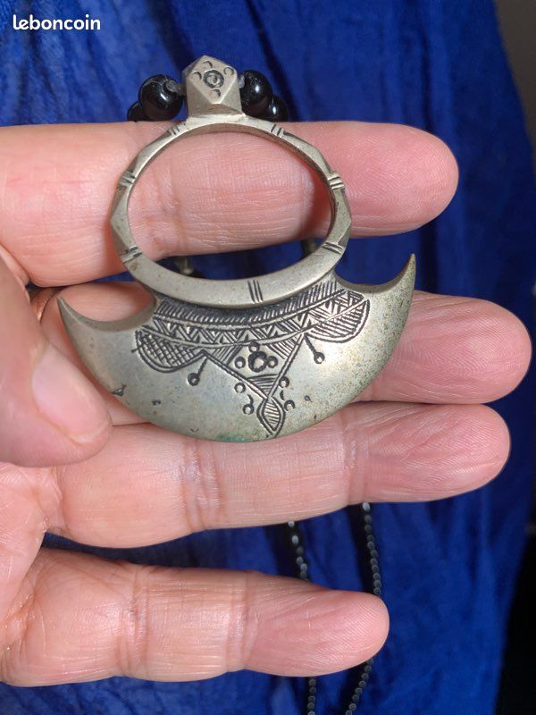 Collier touareg ancien métal argenté (image 2)
