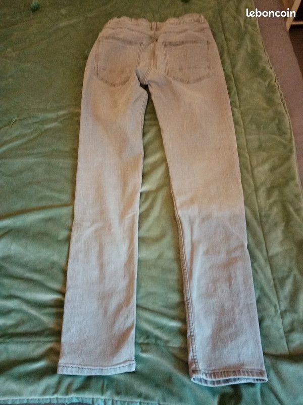 Jean gris garçon taille S slim kiabi (image 3)