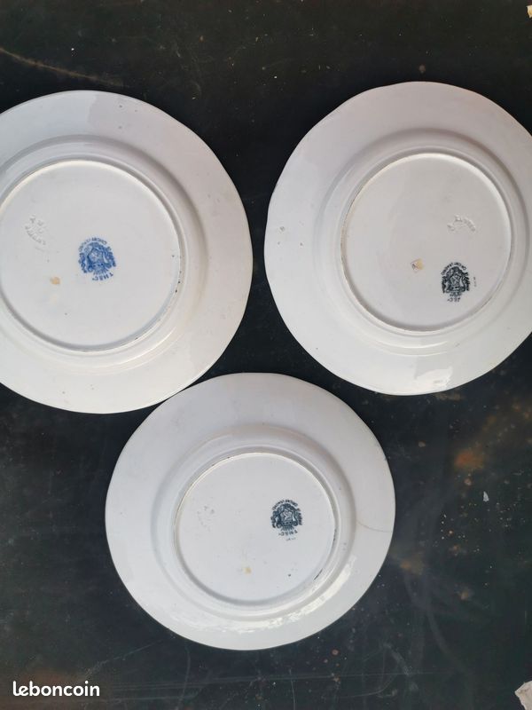 3 Assiettes ancienne (image 4)