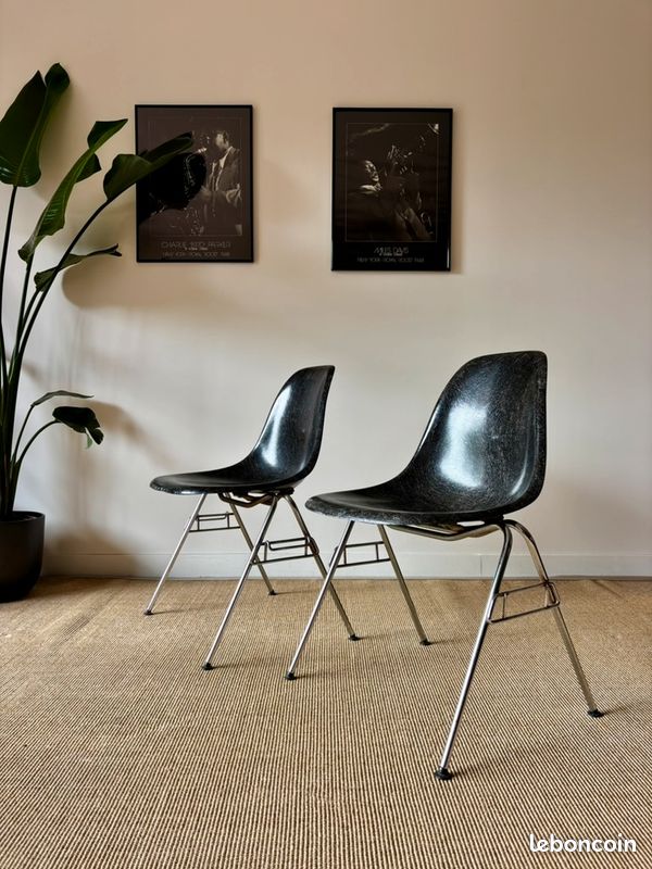 Chaises Eames DSS (éd. Herman Miller -fibre de verre) (image 1)