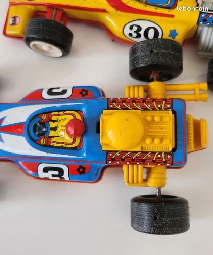 Ancienne Voiture Joustra Formule 1 N°30 N° 3 Tôle + Plastique A Friction France (image 11)