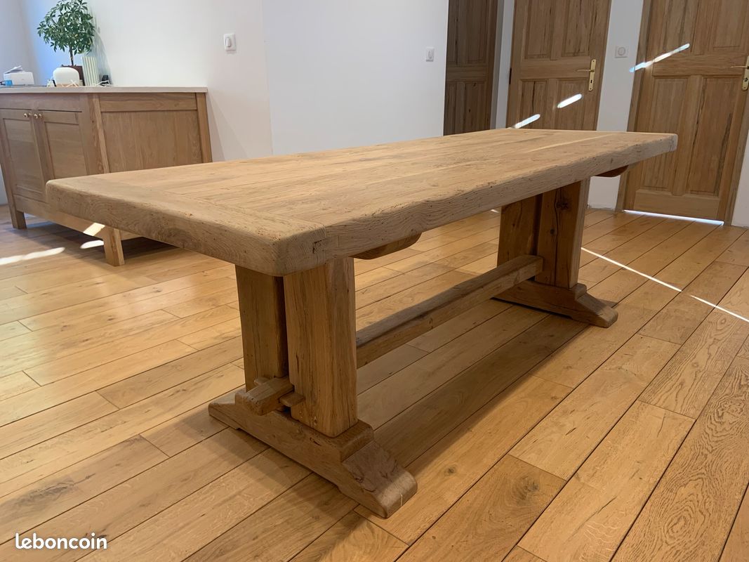 Table Monastère Ancienne en Chêne Massif - 🇫🇷 Fabrication Française (image 1)