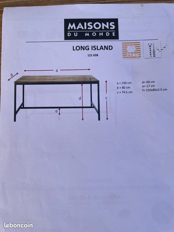 Table style industriel (image 3)