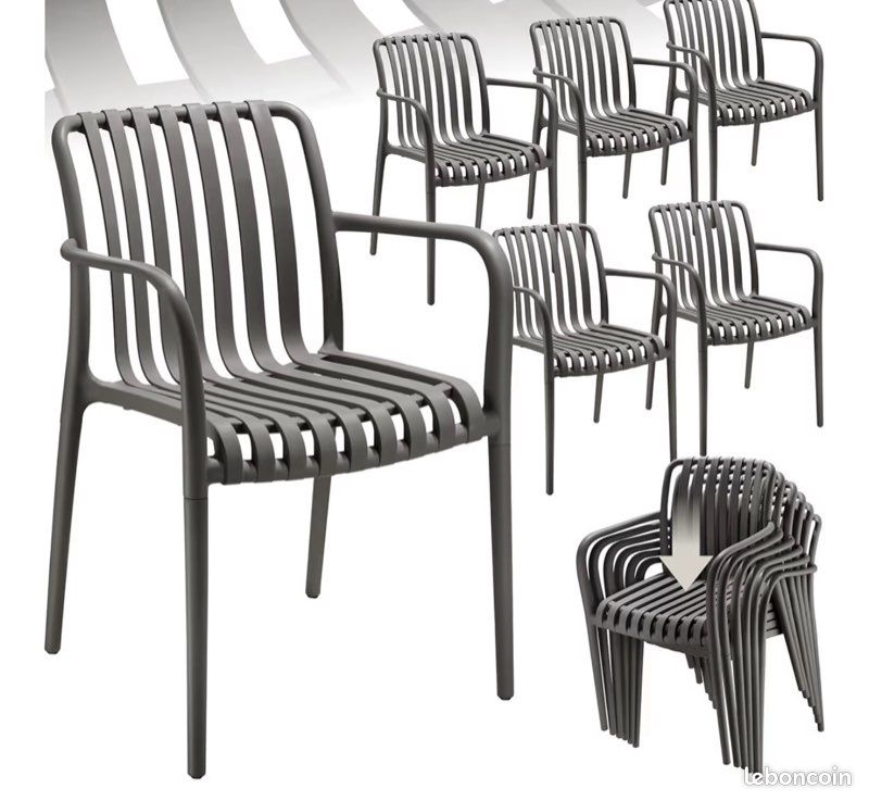 6 chaises de jardin (image 1)