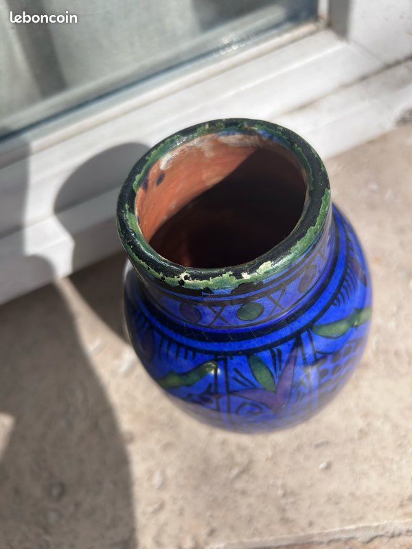 Poterie berbère marocaine bleu cobalt (image 4)