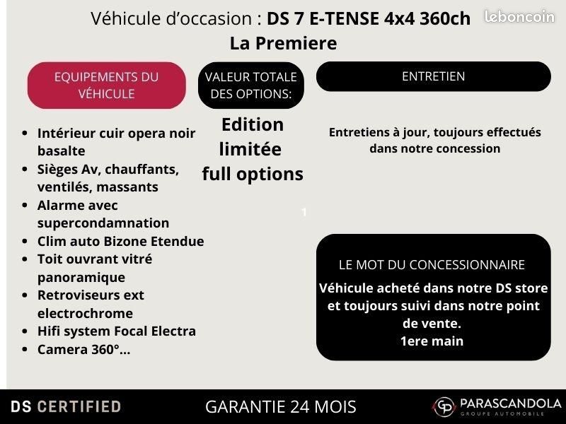 Ds DS 7 E-TENSE 4x4 360ch La Premiere (image 2)