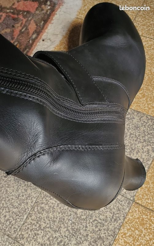 Bottines à Talons Hush Puppies Taille 42 - Cuir Et Daim Marron - État Neuf - Talon 2-7cm - Bout Rond