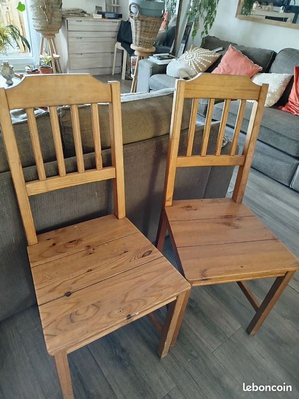 2 chaises bois (image 1)