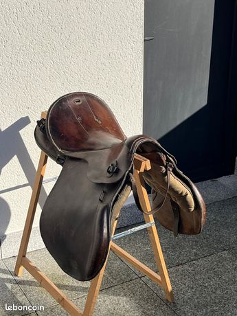 Sacoches De Selle Cheval En Cuir Vintage - Années 1940-50 - Fabriquées Aux USA