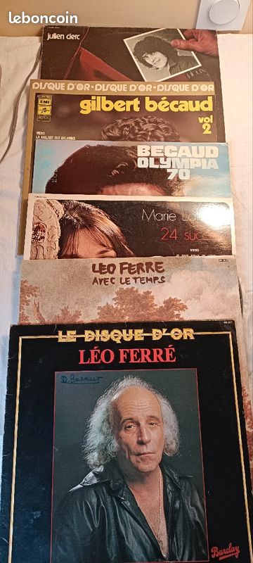 Lot vinyl 33tours chanteur français - Collection