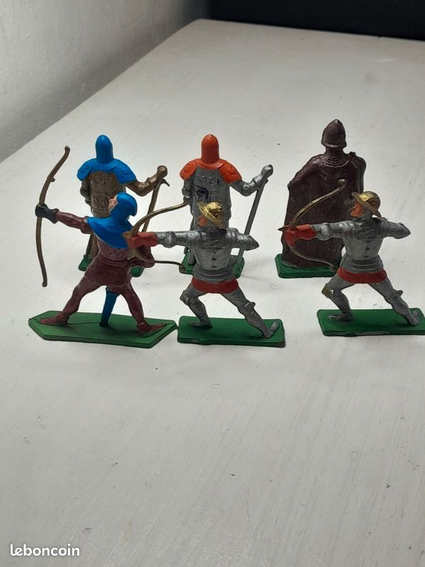 Figurine Starlux Moyen Âge - Arbalétrier - Boîte D'origine - Plastique Peint