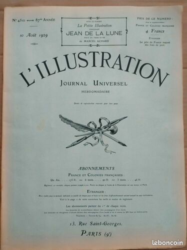 [Livre] n4510 10 Août 1929 La Petite Illustration n442 10 Août 1929 - Etat correct (image 1)
