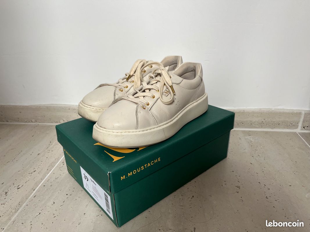 Basket Discount Basket Femme Monsieur Moustache Baskets Femme Cuir