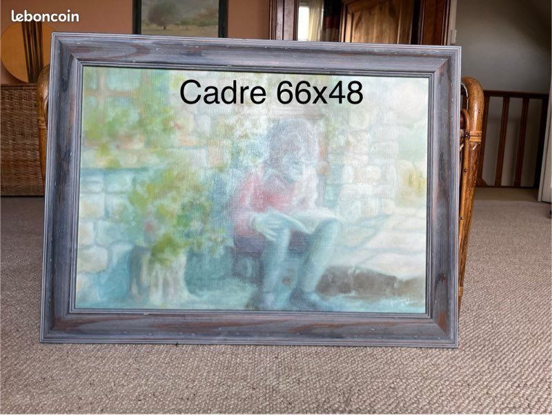 Cadre Pour Tableau D’occasion – Format 48,5 X 41,5 Cm – Feuillure Classique – état Correct