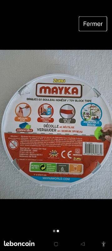 Rouleau adhésif bleu construction Lego Mayka zura (image 2)
