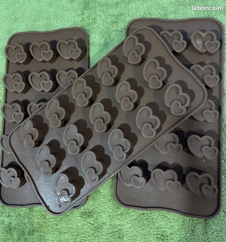 Hyxodjy Lot De 2 Moules En Silicone 3D En Forme De Cœur - Moule à