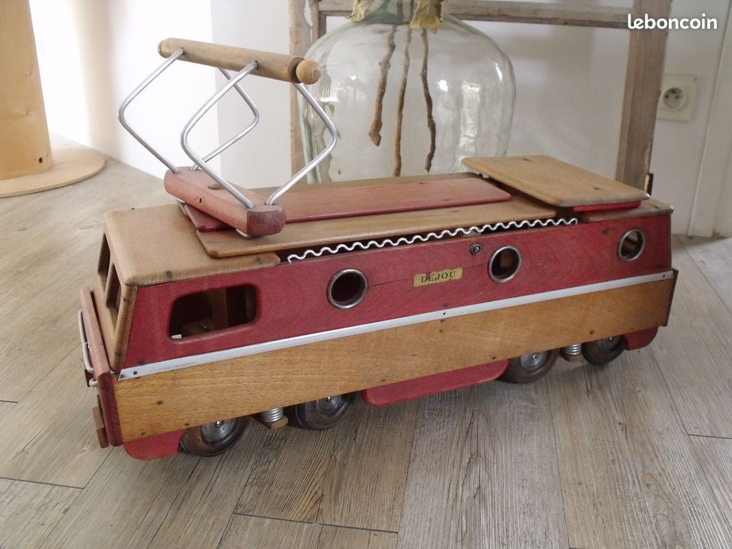 Ancienne Locomotive à Bois Déjou N°60.29 De 1976 – 8 Roues Et Bielles Mobiles (état Correct)