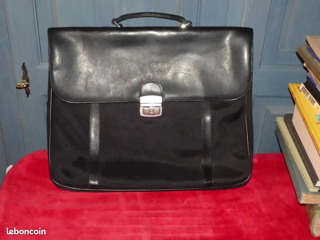 Sacoche cuir, noire (image 2)