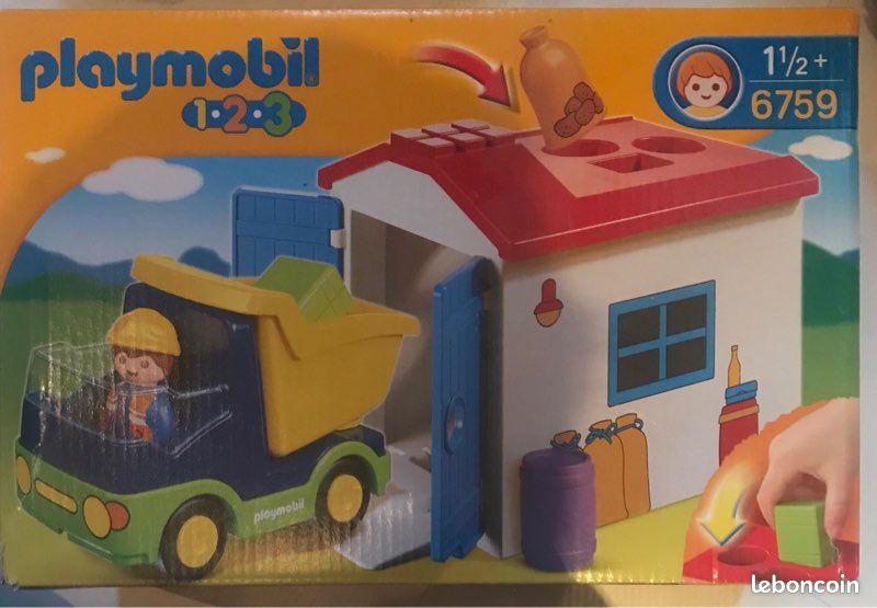 Playmobil premier âge camion avec garage et jeux de forme (image 1)