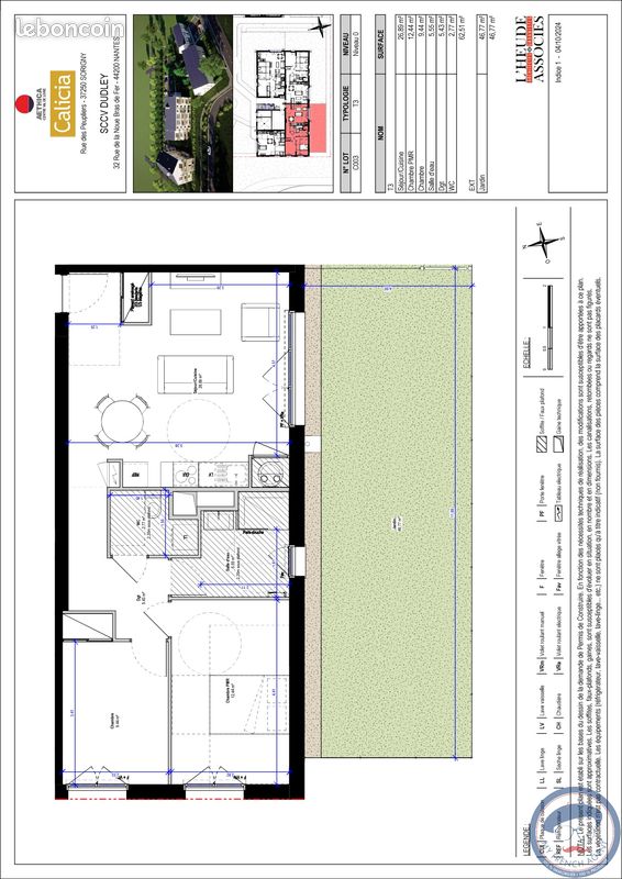 Appartement 3 pièces 63 m² · à Sorigny · 63 m² · 208 900 €