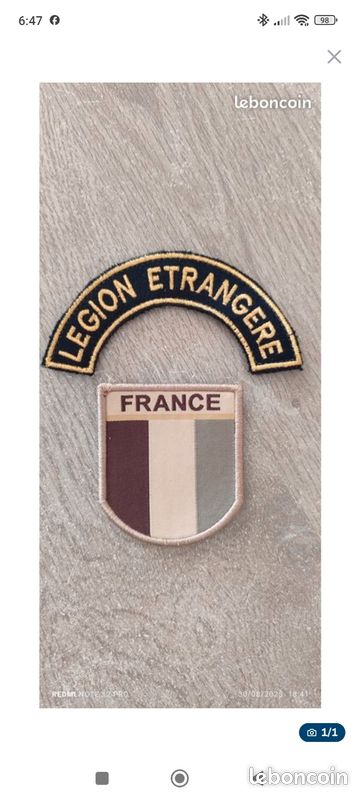 Patch écusson Légion étrangère – Broderie France, état D’occasion