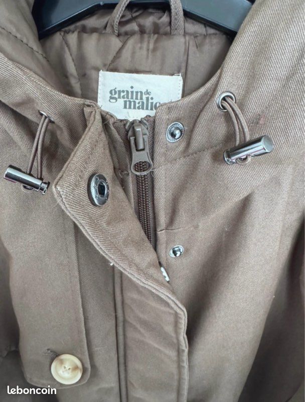 Manteau mi saison, kaki (image 3)