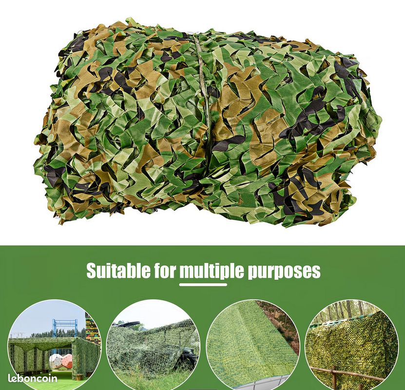 Filet de Chasse - Filet de Camouflage 6x4m - Neuf - Livraison gratuite en France en 4 jours â â â (image 5)