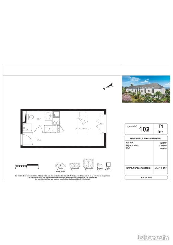 Appartement a louer pau - 1 pièce(s) - 20 m2 - Surfyn